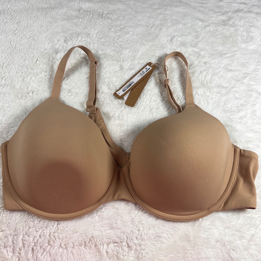 SKIMS Fits Everybody T Shirt Bra Clay Underwire Plunge Style BR UWR 2294 40C